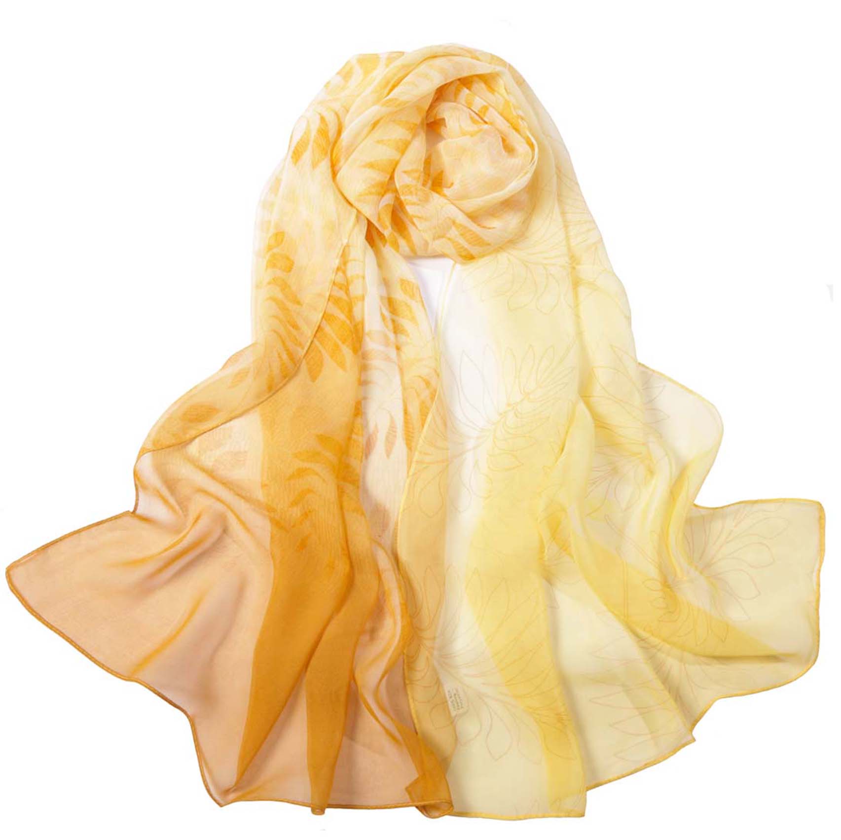 Ivory Scroll Silk Square