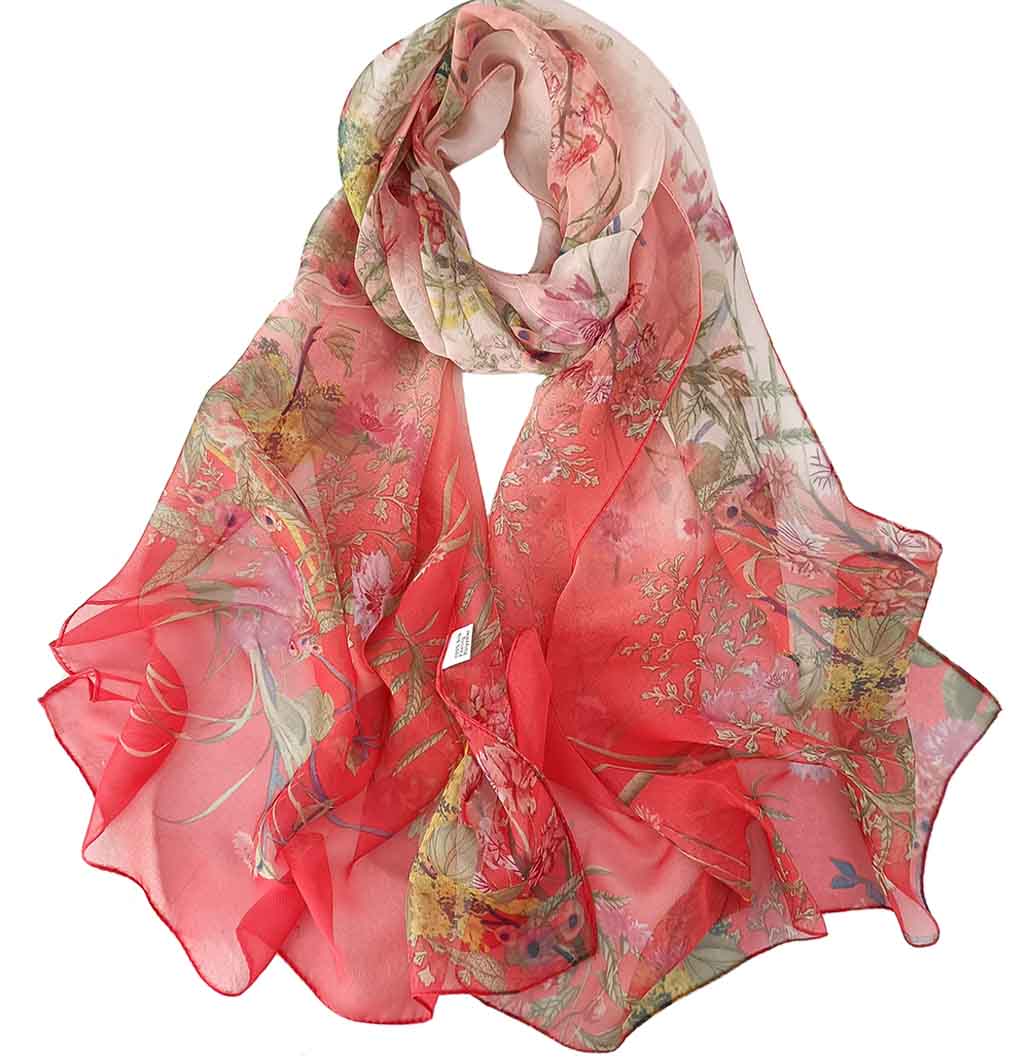Regal Peacock Silk Carre