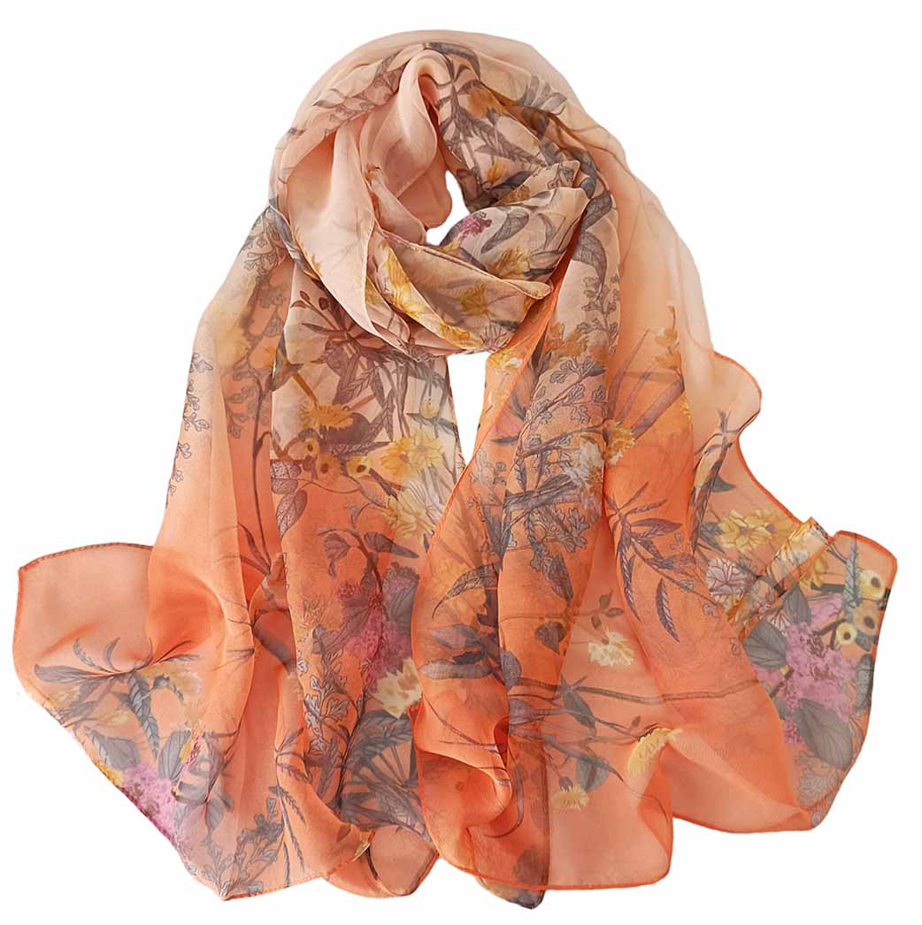 Watercolor Garden Silk Square