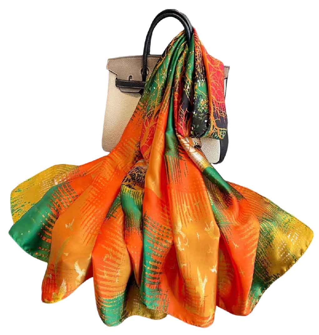 Silk Satin Tapestry Wrap