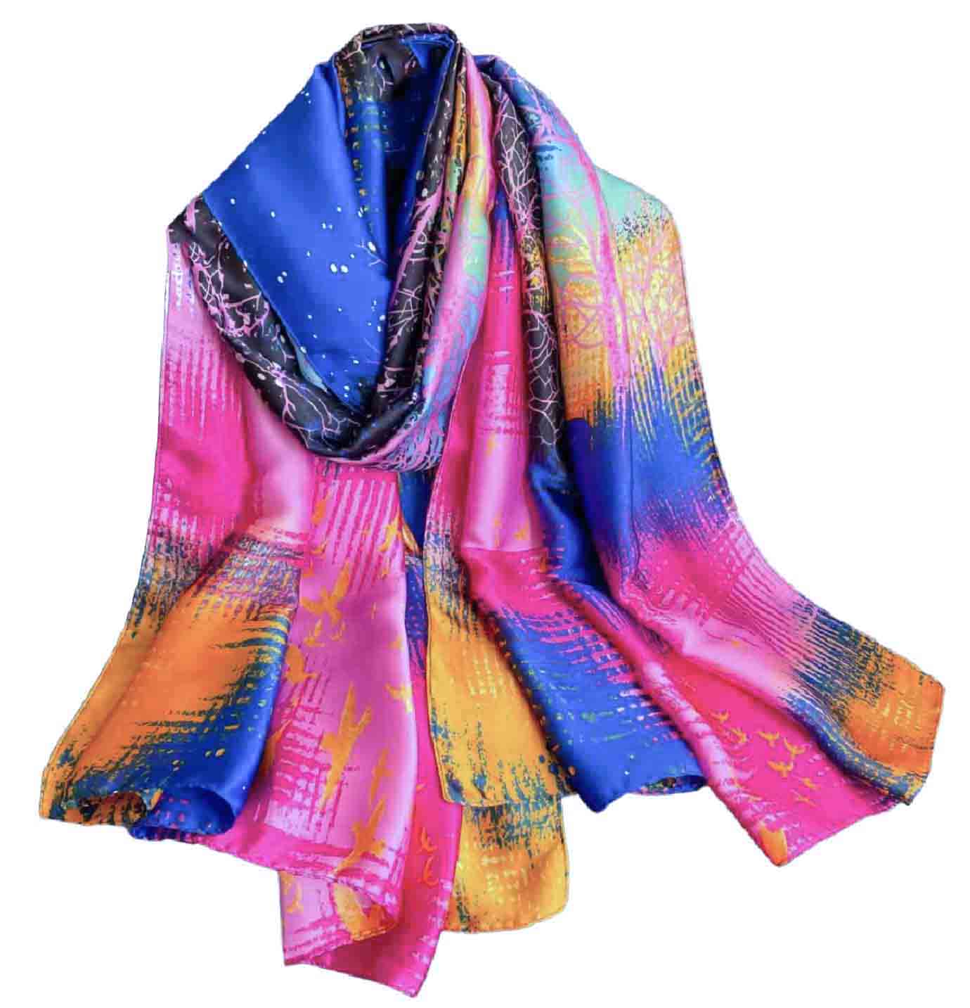 Luminous Satin Silk Stole