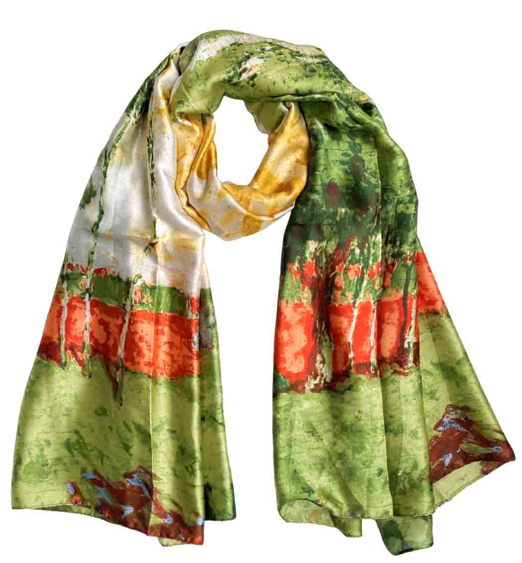Champagne Satin Silk Shawl