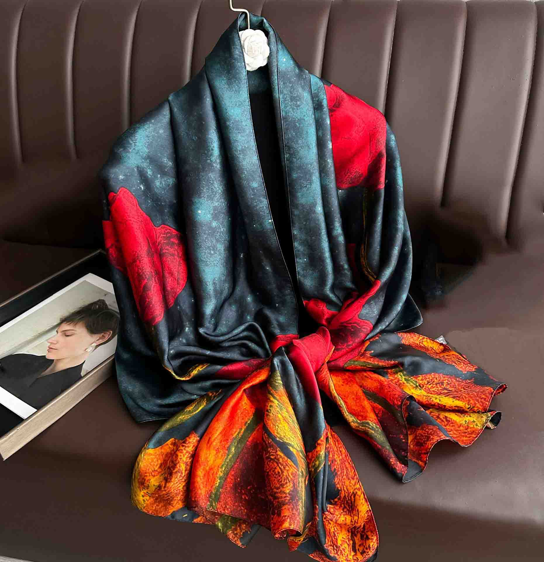 Liquid Satin Oversized Scarf
