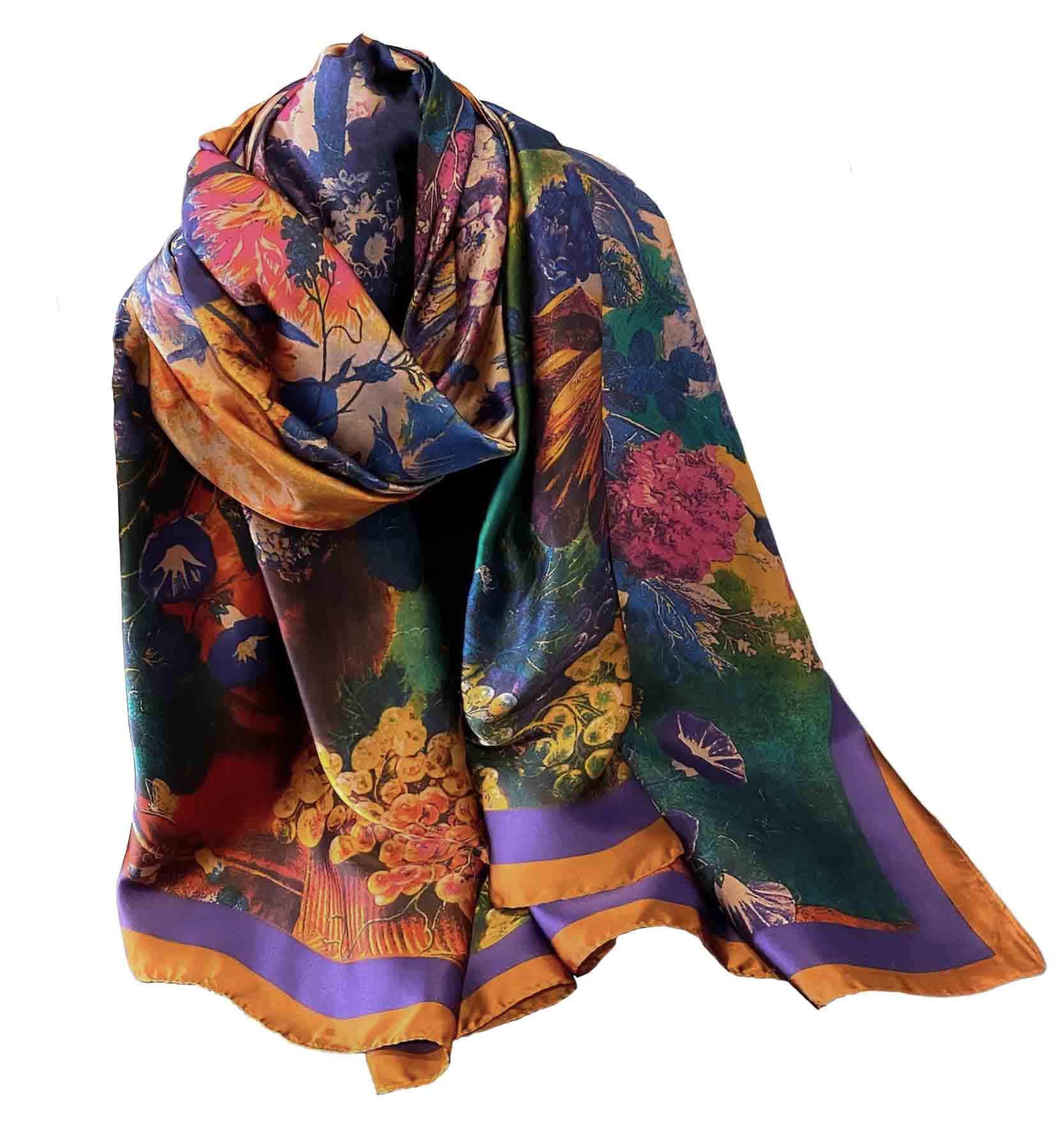 Sunset Glow Satin Scarf